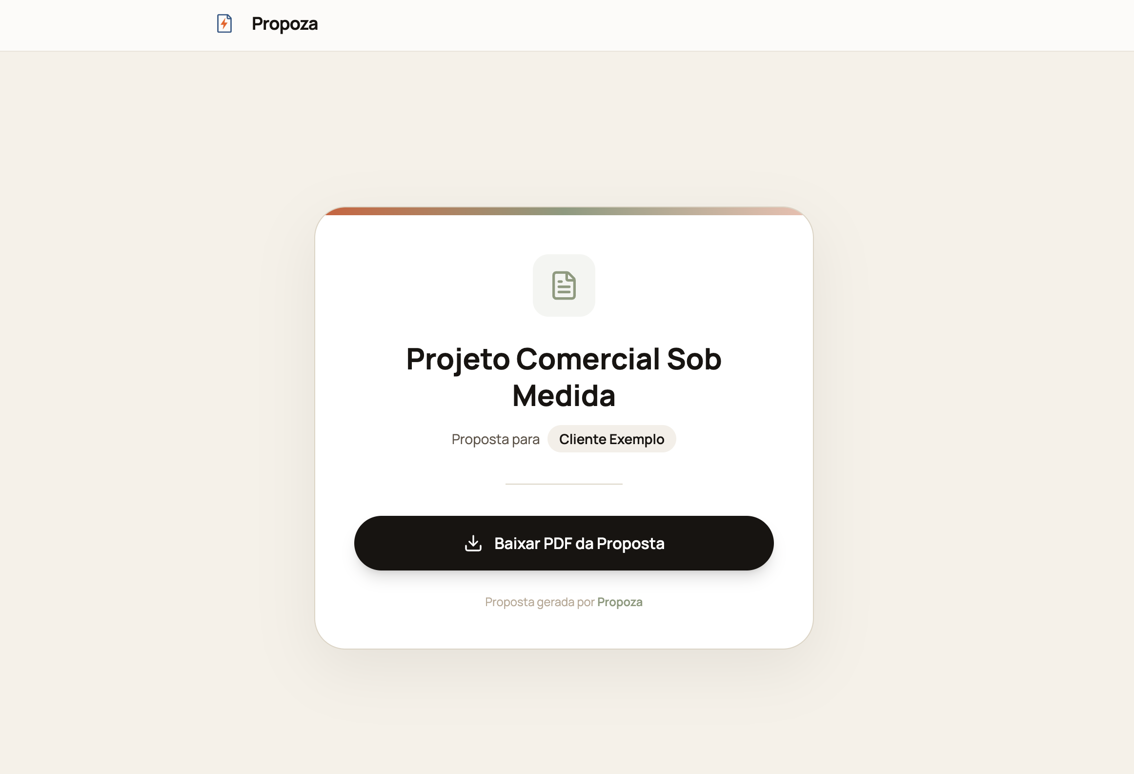 Envio de proposta por e-mail com analytics no Propoza